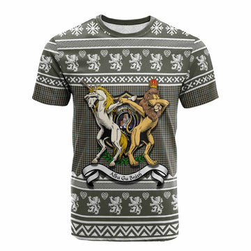 Haig Clan Tartan Crest Christmas Cotton T-shirt Coat of Arms Funny Style