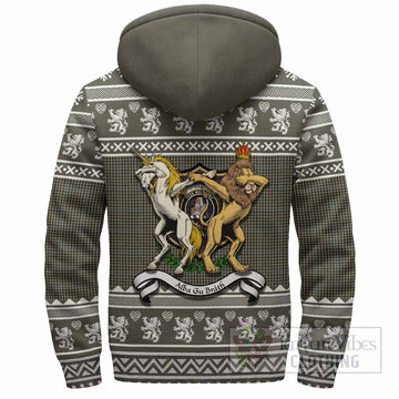 Haig Clan Tartan Crest Christmas Fleece Hoodie Coat of Arms Funny Style