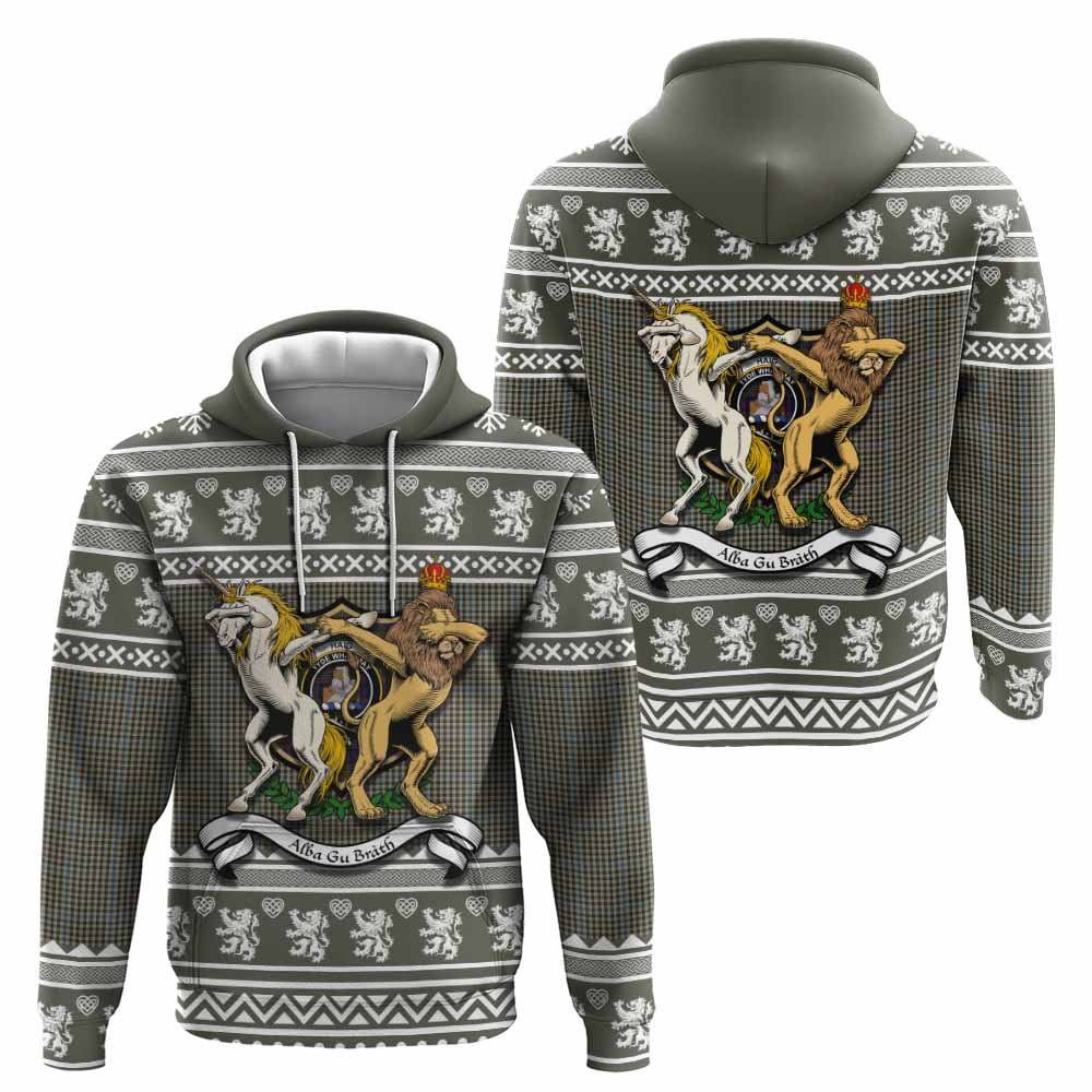 Haig Clan Tartan Crest Christmas Hoodie Coat of Arms Funny Style - Tartan Vibes Clothing