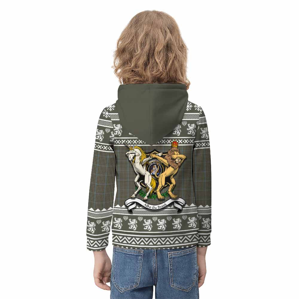 Haig Clan Tartan Crest Christmas Kid Hoodie Coat of Arms Funny Style - Tartan Vibes Clothing