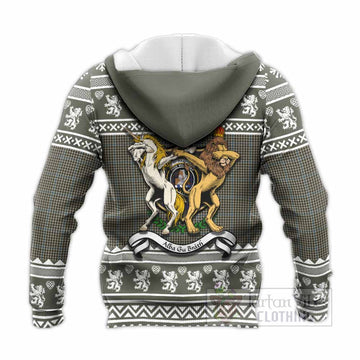 Haig Clan Tartan Crest Christmas Knitted Hoodie Coat of Arms Funny Style