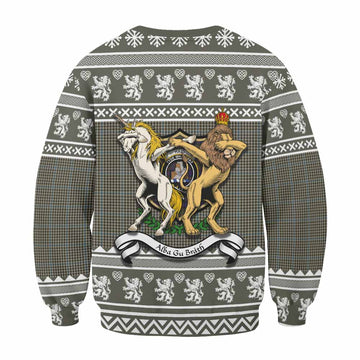Haig Clan Tartan Crest Christmas Sweatshirt Coat of Arms Funny Style