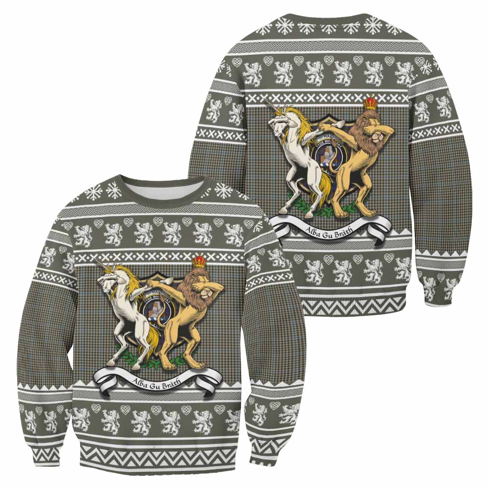 Haig Clan Tartan Crest Christmas Sweatshirt Coat of Arms Funny Style - Tartan Vibes Clothing