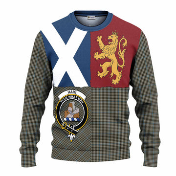 Haig Crest Tartan Knitted Sweater with Lion Rampant Saltire Style