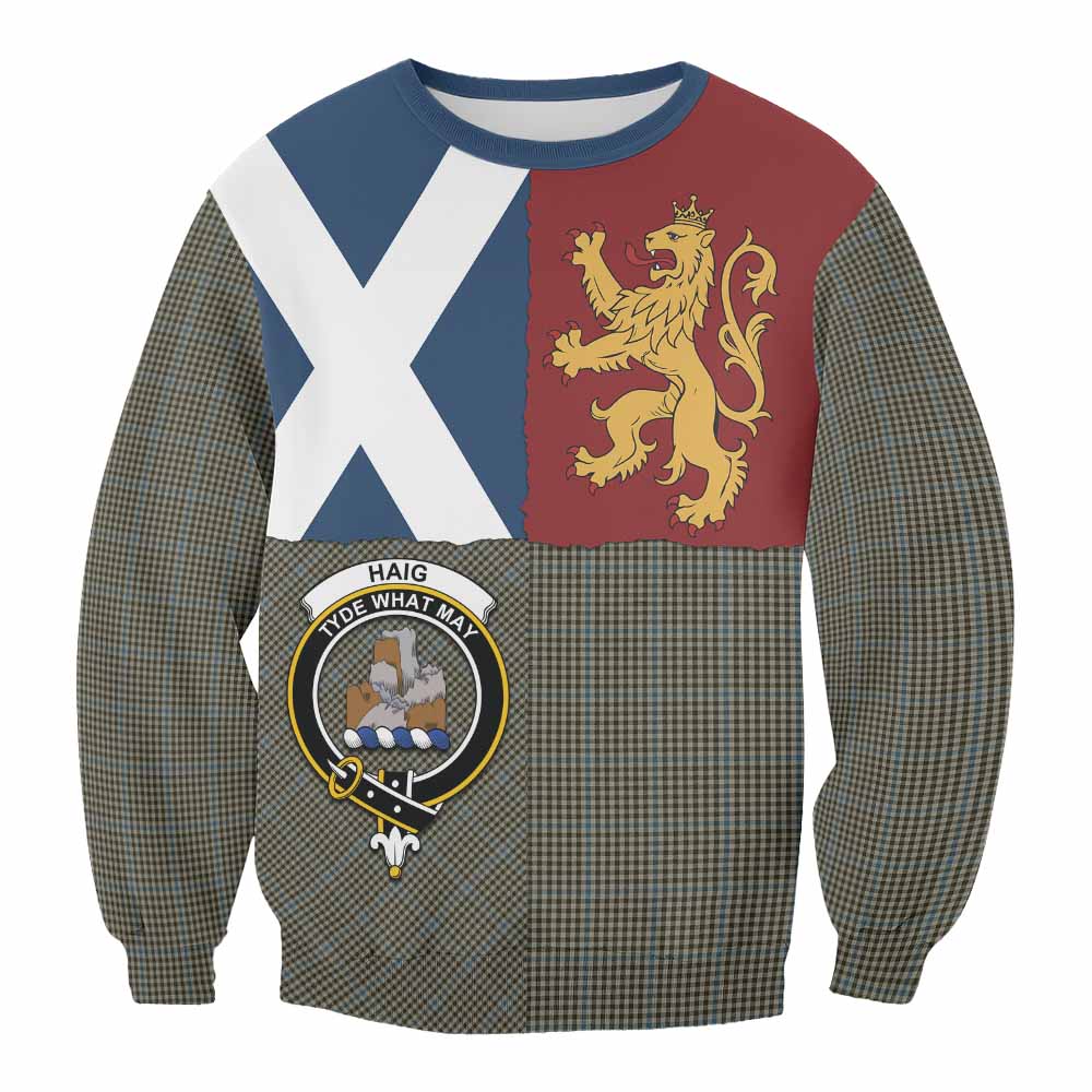 Haig Crest Tartan Sweatshirt with Lion Rampant Saltire Style