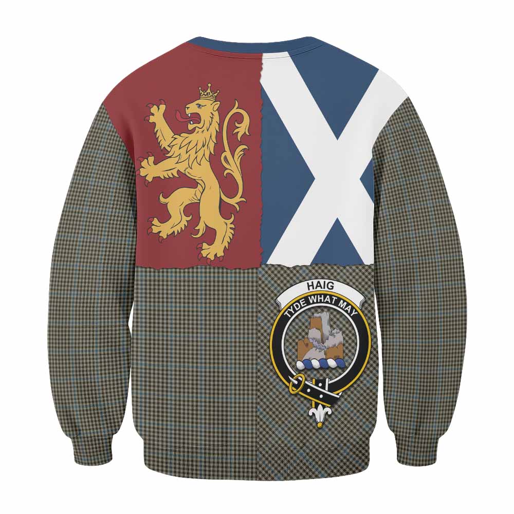 Haig Crest Tartan Sweatshirt with Lion Rampant Saltire Style