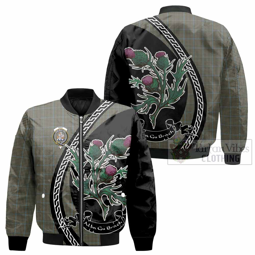 Haig Family Crest Tartan Bomber Jacket Alba Thistle Inspired - Tartan Vibes Clothing