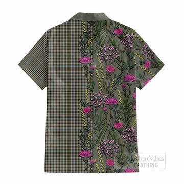 Haig Family Crest Tartan Cotton Hawaiian Shirt Scottish Thistle Flower Pattern Half Style - Tartan Vibes Clothing