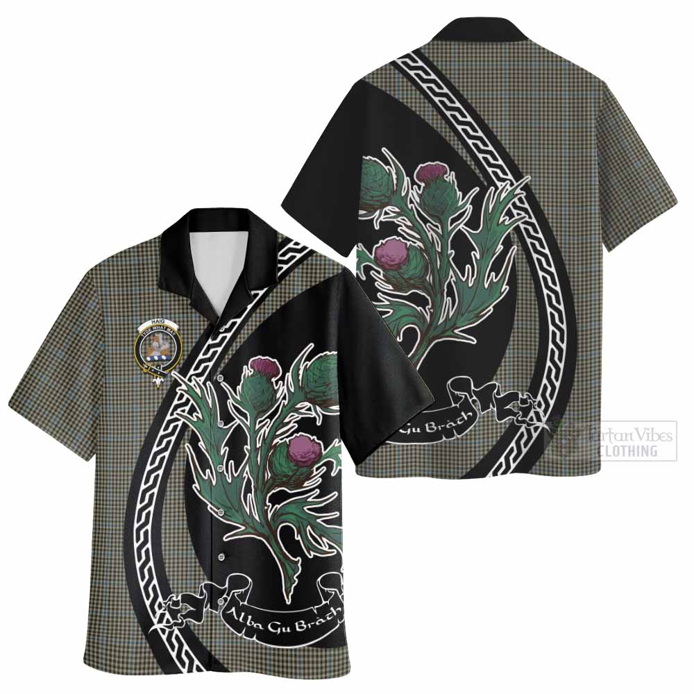 Haig Family Crest Tartan Hawaiian Shirt Alba Thistle Inspired - Tartan Vibes Clothing
