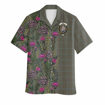Haig Family Crest Tartan Hawaiian Shirt Scottish Thistle Flower Pattern Half Style - Tartan Vibes Clothing