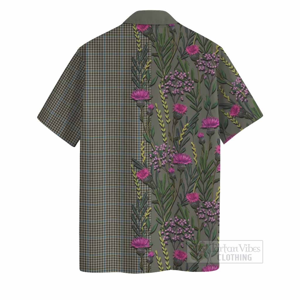Haig Family Crest Tartan Hawaiian Shirt Scottish Thistle Flower Pattern Half Style - Tartan Vibes Clothing
