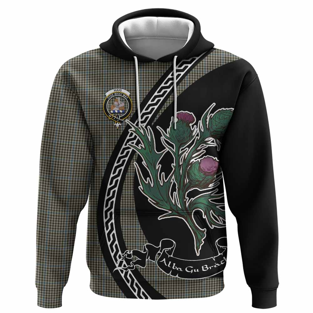 Haig Family Crest Tartan Hoodie Alba Thistle Inspired - Tartan Vibes Clothing