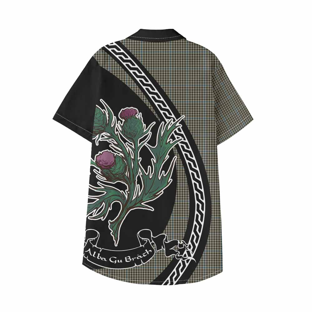 Haig Family Crest Tartan Kid Hawaiian Shirt Alba Thistle Inspired - Tartan Vibes Clothing