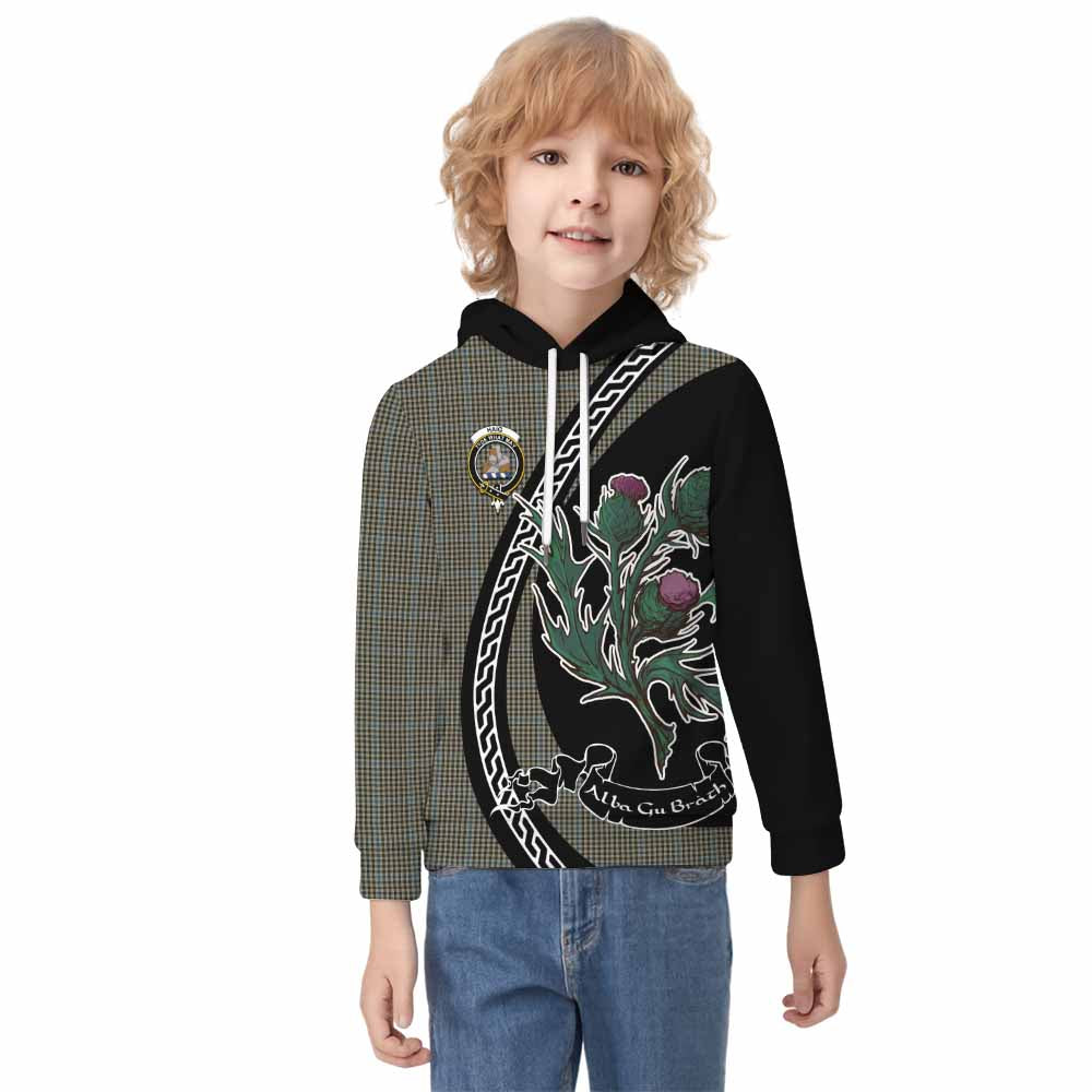 Haig Family Crest Tartan Kid Hoodie Alba Thistle Inspired - Tartan Vibes Clothing