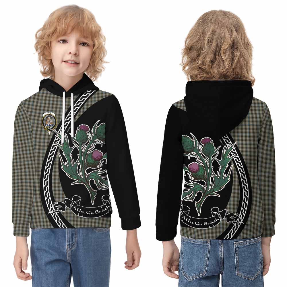 Haig Family Crest Tartan Kid Hoodie Alba Thistle Inspired - Tartan Vibes Clothing