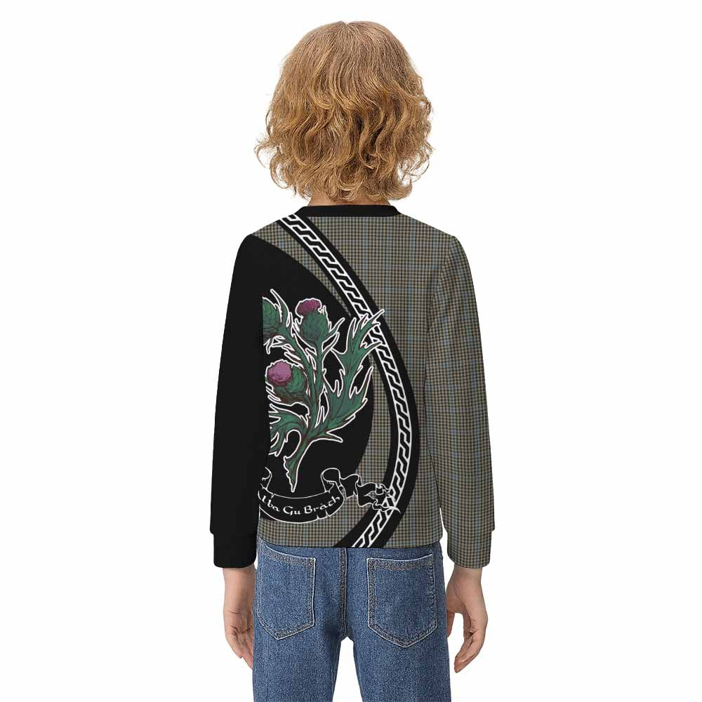 Haig Family Crest Tartan Kid Knitted Sweatshirt Alba Thistle Inspired - Tartan Vibes Clothing
