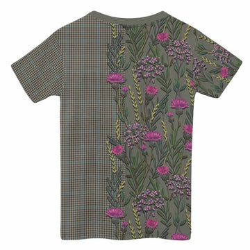 Haig Family Crest Tartan Kid T-shirt Scottish Thistle Flower Pattern Half Style - Tartan Vibes Clothing