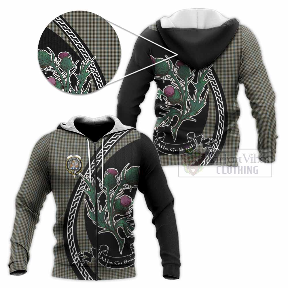 Haig Family Crest Tartan Knitted Hoodie Alba Thistle Inspired - Tartan Vibes Clothing