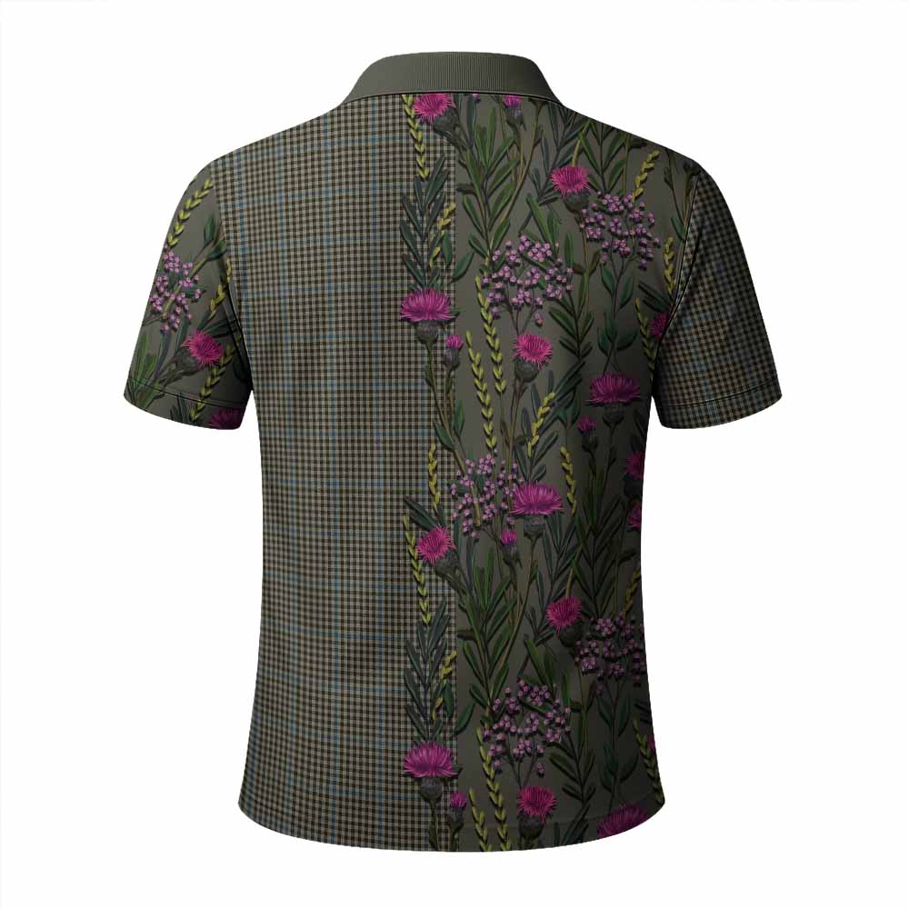 Haig Family Crest Tartan Polo Shirt Scottish Thistle Flower Pattern Half Style - Tartan Vibes Clothing