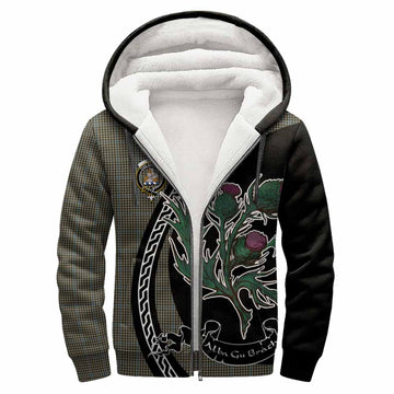 Haig Family Crest Tartan Sherpa Hoodie Alba Thistle Inspired