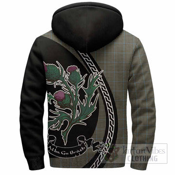 Haig Family Crest Tartan Sherpa Hoodie Alba Thistle Inspired