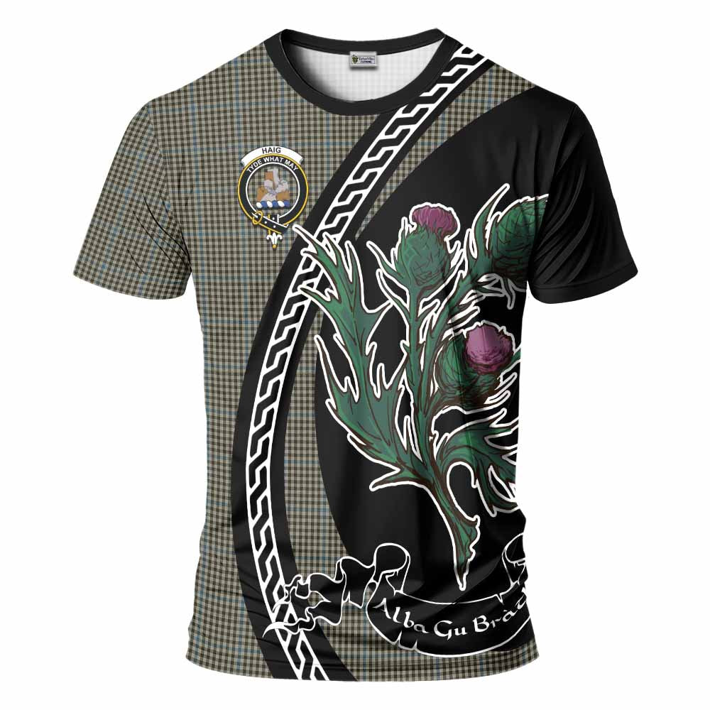 Haig Family Crest Tartan T-Shirt Alba Thistle Inspired - Tartan Vibes Clothing