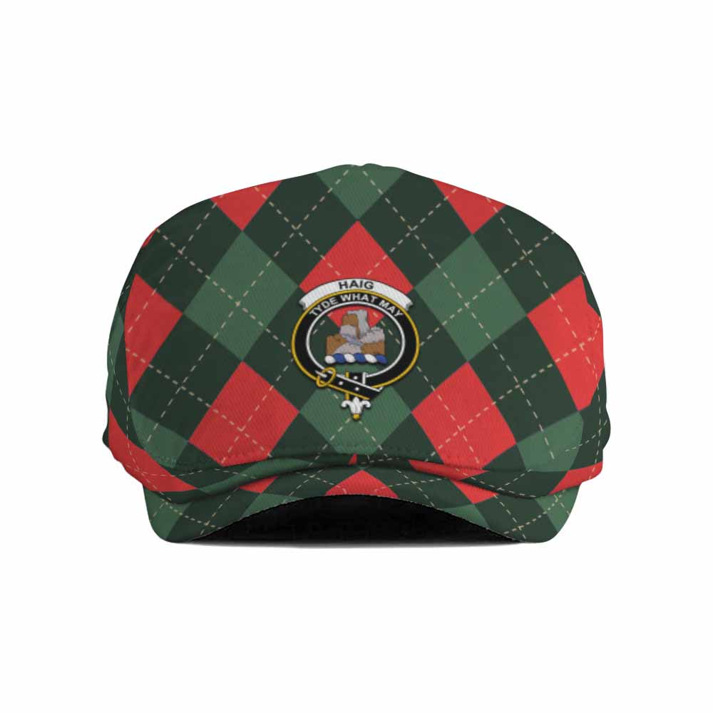 Haig Scottish Family Crest Flat Cap, Jeff Cap Argyle Plaid Christmas Style - Tartan Vibes Clothing