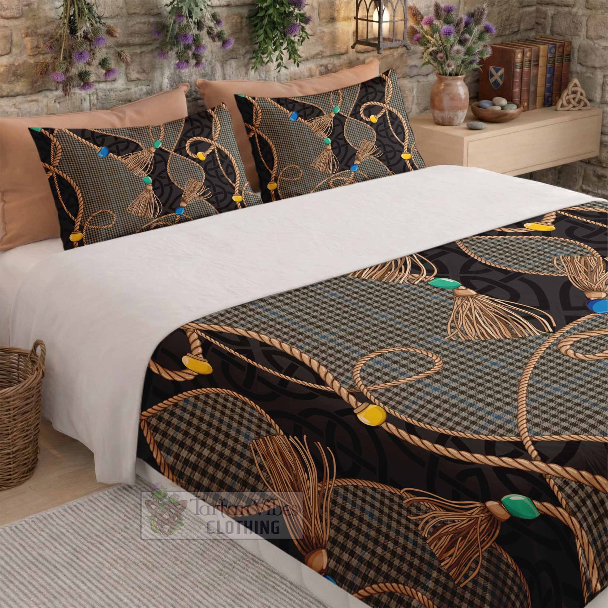 Haig Scottish Tartan Twisted Ropes Stylized Bedding Set - Tartan Vibes Clothing