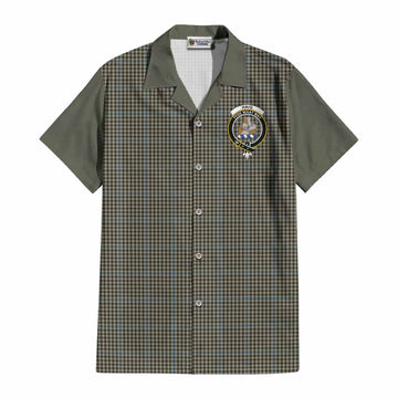 Haig Tartan Accent Cotton Hawaiian Shirt with Family Crest