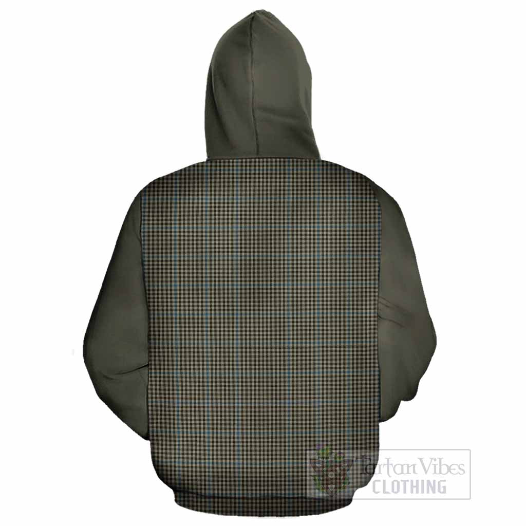 Haig Tartan Accent Cotton Hoodie with Family Crest