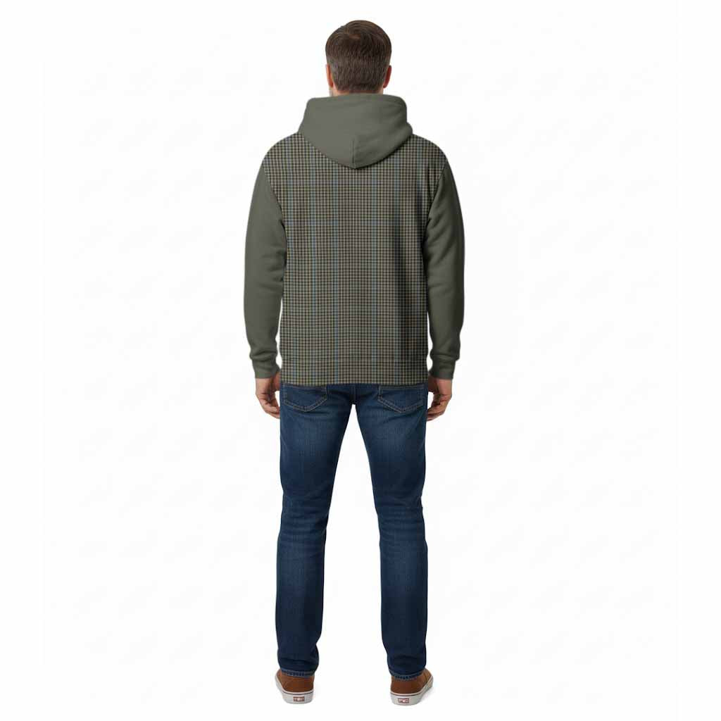 Haig Tartan Accent Cotton Hoodie with Family Crest