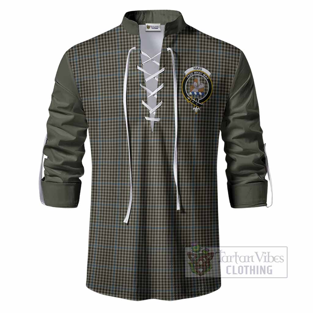 Haig Tartan Accent Ghillie Shirt with Family Crest