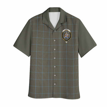 Haig Tartan Accent Hawaiian Shirt with Family Crest