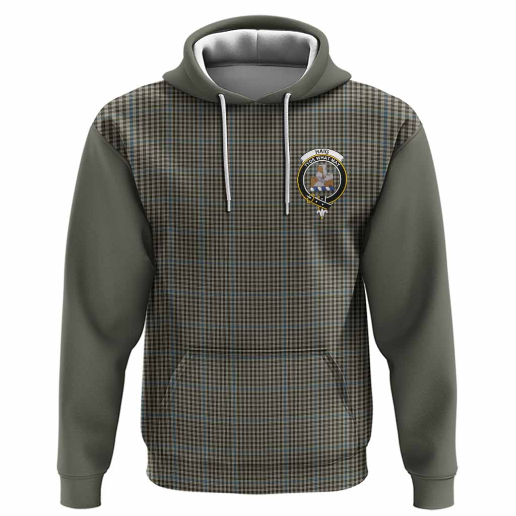 Haig Tartan Accent Hoodie with Family Crest