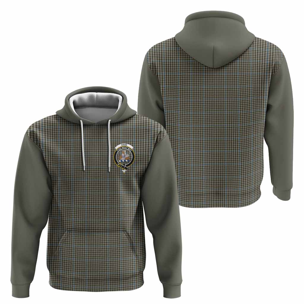 Haig Tartan Accent Hoodie with Family Crest