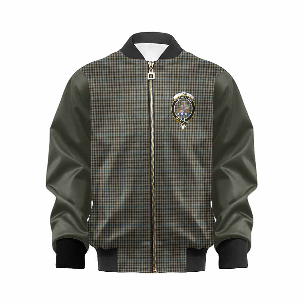 Haig Tartan Accent Kid Bomber Jacket with Family Crest