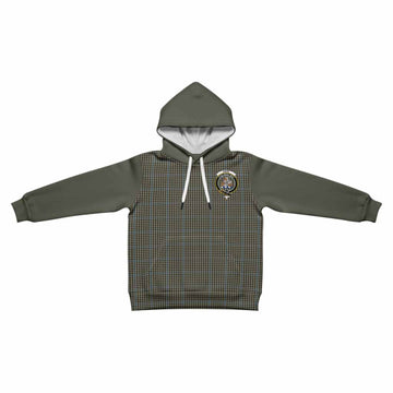 Haig Tartan Accent Kid Hoodie with Family Crest