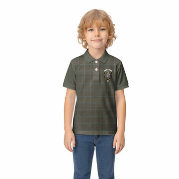 Haig Tartan Accent Kid Polo Shirt with Family Crest