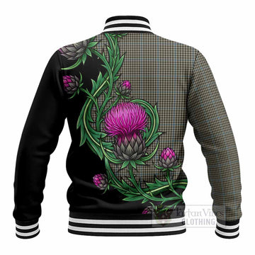 Haig Tartan Baseball Jacket Resilient Scottish Thistle - Tartan Vibes Clothing