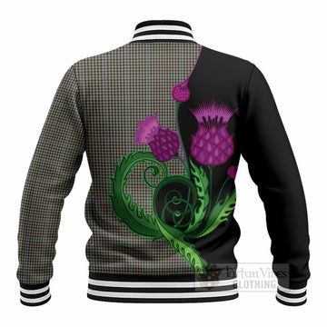 Haig Tartan Baseball Jacket Traditional Scottish Thistle