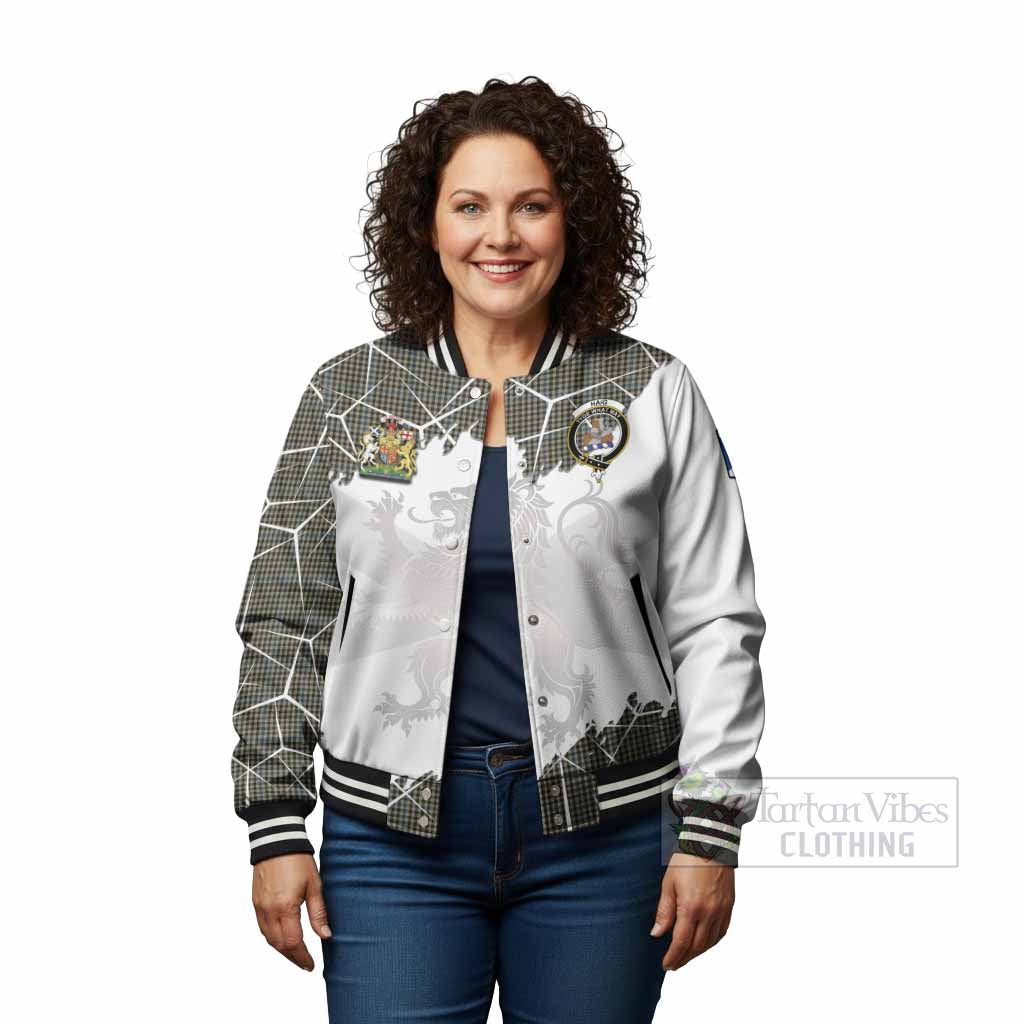 Haig Tartan Baseball Jacket with Family Crest and Lion Rampant Grunge Style