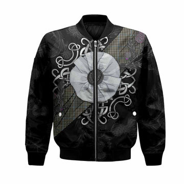 Haig Tartan Bomber Jacket Jacobite White Rose Unisex Black - Tartan Vibes Clothing