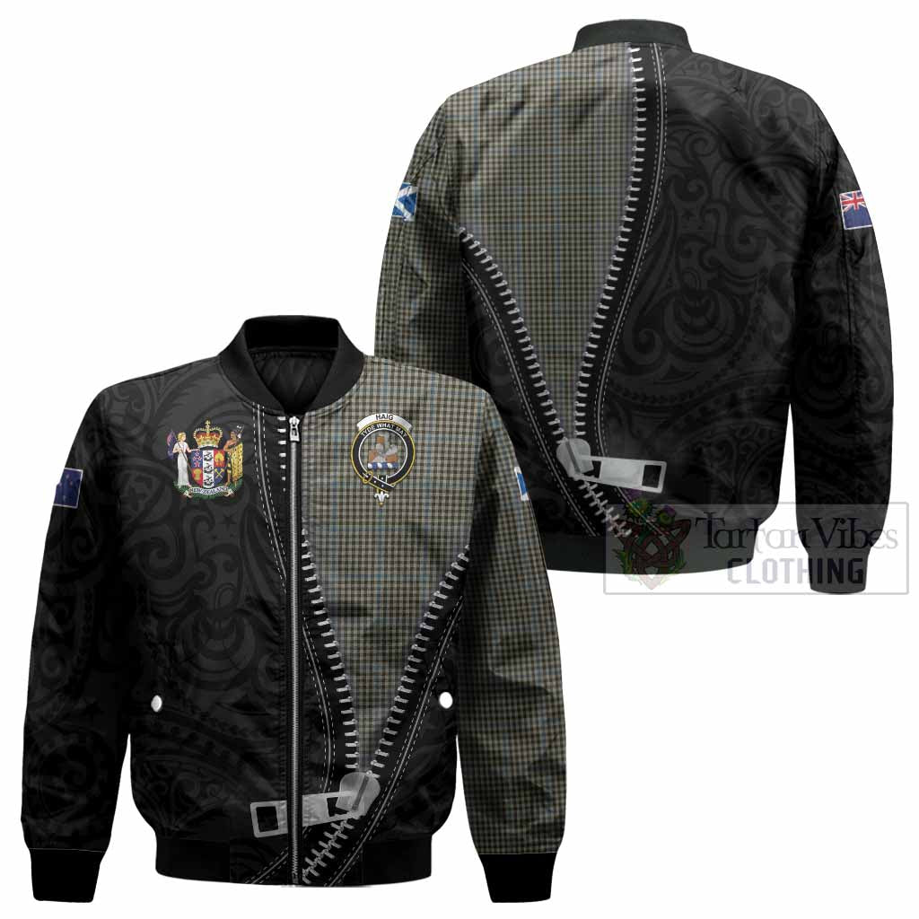 Haig Tartan Bomber Jacket New Zealand Pattern Unique Zipper Stylized