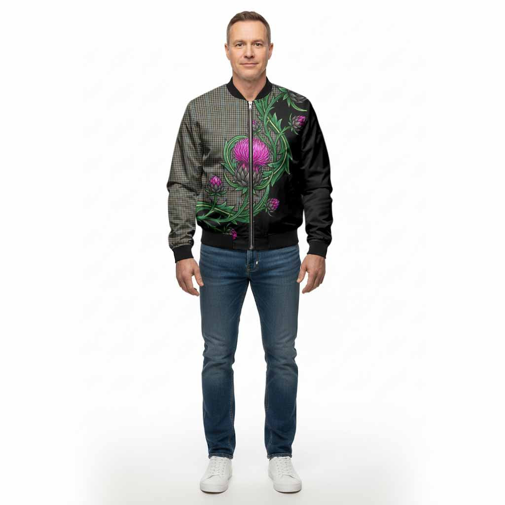 Haig Tartan Bomber Jacket Resilient Scottish Thistle - Tartan Vibes Clothing