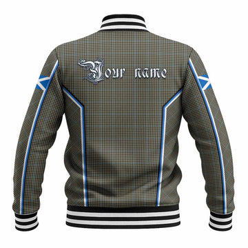 Haig Tartan Crest Baseball Jacket Scotland Coat of Arm Flag Style