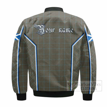 Haig Tartan Crest Bomber Jacket Scotland Coat of Arm Flag Style