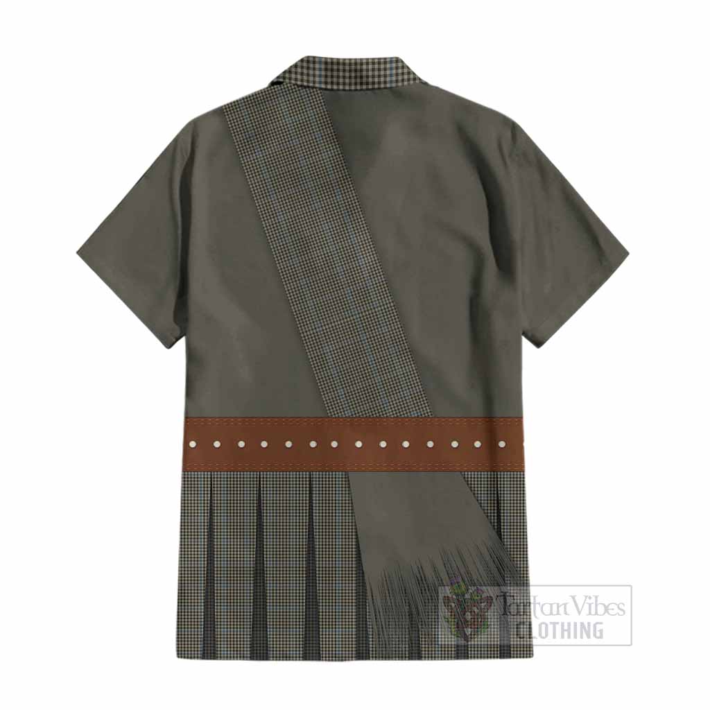 Haig Tartan Crest Cotton Hawaiian Shirt Kilt Costume Style