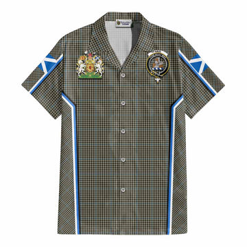 Haig Tartan Crest Cotton Hawaiian Shirt Scotland Coat of Arm Flag Style - Tartan Vibes Clothing