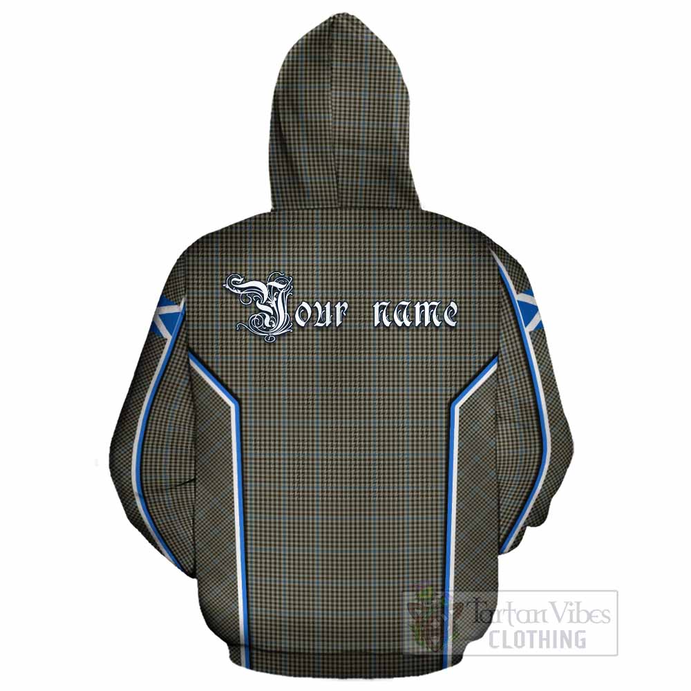 Haig Tartan Crest Cotton Hoodie Scotland Coat of Arm Flag Style - Tartan Vibes Clothing