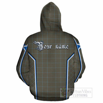 Haig Tartan Crest Cotton Hoodie Scotland Coat of Arm Flag Style - Tartan Vibes Clothing